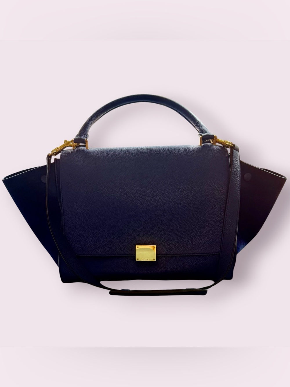 *Never used* Celine Black Leather Satchel with Gold Hardware